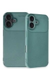 Newface iPhone 16 Kılıf Auto Focus Karbon Kapak - Koyu Yeşil