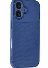 Newface iPhone 16 Kılıf Auto Focus Karbon Kapak - Lacivert