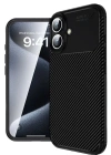 Newface iPhone 16 Kılıf Auto Focus Karbon Kapak - Siyah