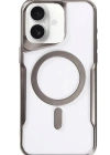 Newface iPhone 16 Kılıf Boyi Magsafe Silikon Kapak - Titan Gri