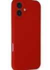 Newface iPhone 16 Kılıf First Silikon - Kırmızı