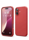 Newface iPhone 16 Kılıf Nano içi Kadife Silikon - Kırmızı
