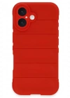 Newface iPhone 16 Kılıf Optimum Silikon - Kırmızı