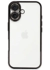 Newface iPhone 16 Kılıf Razer Lensli Silikon - Siyah