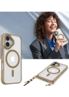 Newface iPhone 16 Plus Kılıf Enka Magsafe Silikon Kılıf - Lacivert