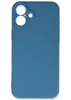 Newface iPhone 16 Plus Kılıf First Silikon - Mavi