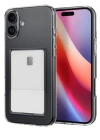 Newface iPhone 16 Plus Kılıf Kart Şeffaf Silikon - Şeffaf