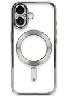Newface iPhone 16 Plus Kılıf Kross Magneticsafe Kapak - Gümüş
