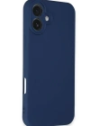 Newface iPhone 16 Plus Kılıf Nano içi Kadife Silikon - Lacivert