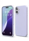 Newface iPhone 16 Plus Kılıf Nano içi Kadife Silikon - Lila