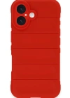 Newface iPhone 16 Plus Kılıf Optimum Silikon - Kırmızı