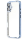 Newface iPhone 16 Plus Kılıf Razer Lensli Silikon - Açık Mavi