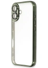 Newface iPhone 16 Plus Kılıf Razer Lensli Silikon - Yeşil
