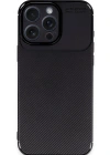 Newface iPhone 16 Pro Kılıf Auto Focus Karbon Kapak - Siyah