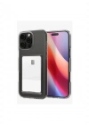 Newface iPhone 16 Pro Kılıf Kart Şeffaf Silikon - Şeffaf