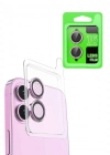 Newface iPhone 16 Raze Metal Kamera Lens - Pembe