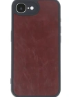 Newface iPhone 16E Kılıf Aras Deri Kapak - Bordo