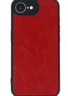 Newface iPhone 16E Kılıf Aras Deri Kapak - Kırmızı