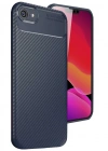 Newface iPhone 16E Kılıf Auto Focus Karbon Kapak - Lacivert