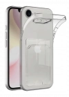 Newface iPhone 16E Kılıf Kart Şeffaf Silikon - Şeffaf