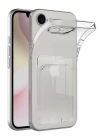 Newface iPhone 16E Kılıf Kart Şeffaf Silikon - Şeffaf