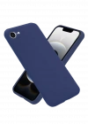 Newface iPhone 16E Kılıf Nano içi Kadife Silikon - Lacivert