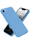 Newface iPhone 16E Kılıf Nano içi Kadife Silikon - Mavi