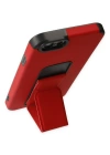 Newface iPhone 6 Kılıf Mega Standlı Silikon - Kırmızı