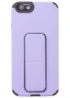 Newface iPhone 6 Kılıf Mega Standlı Silikon - Lila