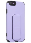 Newface iPhone 6 Kılıf Mega Standlı Silikon - Lila