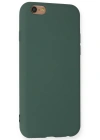 Newface iPhone 6 Kılıf Nano içi Kadife Silikon - Koyu Yeşil