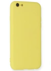Newface iPhone 6 Kılıf Nano içi Kadife Silikon - Sarı