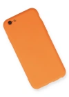 Newface iPhone 6 Kılıf Nano içi Kadife Silikon - Turuncu