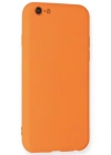 Newface iPhone 6 Kılıf Nano içi Kadife Silikon - Turuncu
