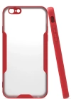 Newface iPhone 6 Kılıf Platin Silikon - Kırmızı