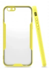 Newface iPhone 6 Kılıf Platin Silikon - Sarı