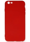 Newface iPhone 6 Plus Kılıf Nano içi Kadife Silikon - Kırmızı