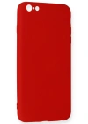 Newface iPhone 6 Plus Kılıf Nano içi Kadife Silikon - Kırmızı