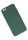 Newface iPhone 6 Plus Kılıf Nano içi Kadife Silikon - Koyu Yeşil