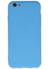 Newface iPhone 6 Plus Kılıf Nano içi Kadife Silikon - Mavi