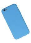 Newface iPhone 6 Plus Kılıf Nano içi Kadife Silikon - Mavi