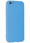 Newface iPhone 6 Plus Kılıf Nano içi Kadife Silikon - Mavi