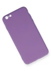 Newface iPhone 6 Plus Kılıf Nano içi Kadife Silikon - Mor