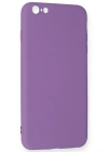 Newface iPhone 6 Plus Kılıf Nano içi Kadife Silikon - Mor