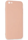Newface iPhone 6 Plus Kılıf Nano içi Kadife Silikon - Pudra