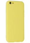 Newface iPhone 6 Plus Kılıf Nano içi Kadife Silikon - Sarı
