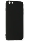 Newface iPhone 6 Plus Kılıf Nano içi Kadife Silikon - Siyah