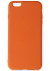 Newface iPhone 6 Plus Kılıf Nano içi Kadife Silikon - Turuncu