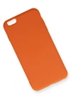 Newface iPhone 6 Plus Kılıf Nano içi Kadife Silikon - Turuncu
