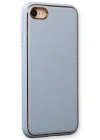 Newface iPhone 7 Kılıf Coco Deri Silikon Kapak - Açık Mavi